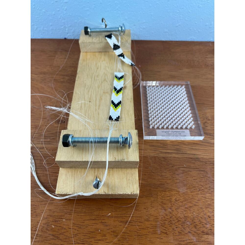 Handmade Wooden Bead Loom & WigJig Olympus Lite Jewelry Making